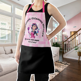 Pink Maid Janitorial Lady House Cleaning Service エプロン