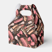 Pink Makeup Cosmetics Pattern Glitter フェイバーボックス (正面サイド)