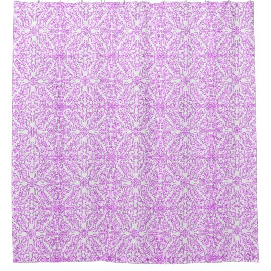 Pink Mandala Lace Shower Curtain シャワーカーテン (正面)