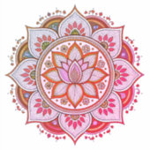 Pink mandala vinyl sticker シール (正面)