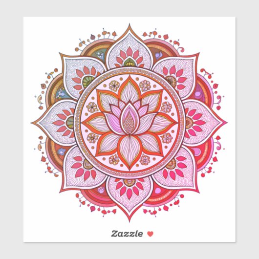 Pink mandala vinyl sticker シール (シート)