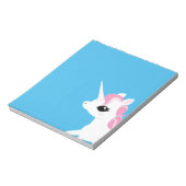 Pink maneメモ帳を使用したLittle Unicorn ノートパッド (回転)