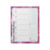 Pink Marble抽象芸術Weekly To Do List Notepad ノートパッド (回転)