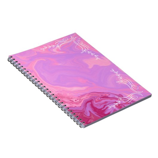 Pink Marble Aesthetic Notebook ノートブック (右側)