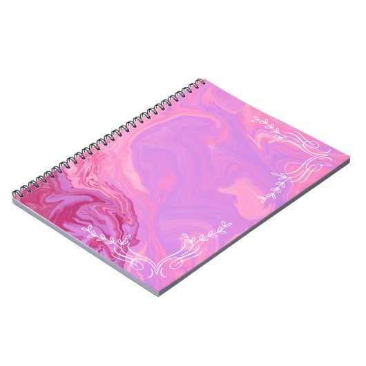 Pink Marble Aesthetic Notebook ノートブック (左側)