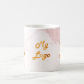 Pink marble business logo  コーヒーマグカップ (中央)