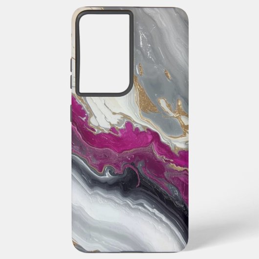 Pink Marble Design Samsung Galaxyケース (裏面)