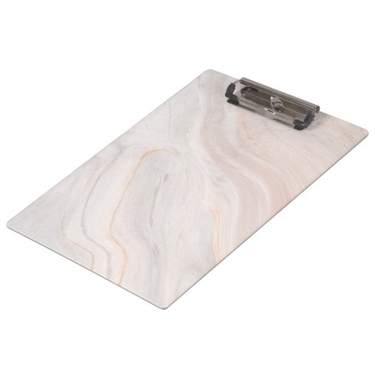 Pink Marble Finish Clipboard Stylish and Durable クリップボード (アングル)