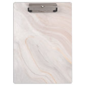 Pink Marble Finish Clipboard Stylish and Durable クリップボード (正面)