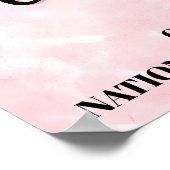Pink Marble Glitz Pageant Send-off Door Poster ポスター (角)
