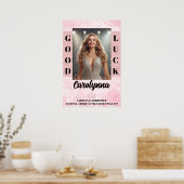 Pink Marble Glitz Pageant Send-off Door Poster ポスター (キッチン)