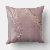 Pink Marble Gold Accent Decorative クッション (裏面)