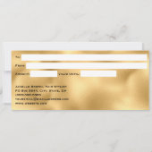Pink Marble & Gold Glitter Gift Certificate Card 招待状 (裏面)
