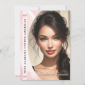 Pink Marble Ice Pageant Sash Autograph Card 招待状 (正面)