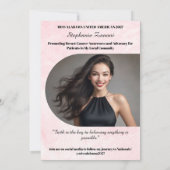 Pink Marble Ice Pageant Sash Autograph Card 招待状 (裏面)