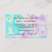 Pink marble Mermaid moon spiritual zodiac 名刺 (裏面)