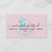 Pink marble Mermaid moon spiritual zodiac 名刺 (正面)