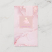 Pink marble QR business card 名刺 (裏面)