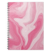Pink Marble Swirl Pattern – Aesthetic Abstract  ノートブック (正面)