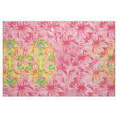 Pink Marble Wallpaper. Floral Grid Textile ファブリック (ファットクウォーター)