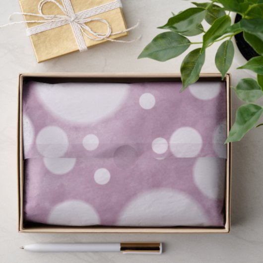 Pink Marble White Polka Dots Pattern Decoupage 薄葉紙 (ギフト)