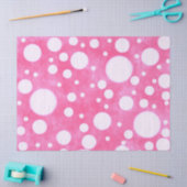 Pink Marble White Polka Dots Pattern Decoupage 薄葉紙 (クラフト)