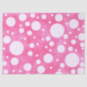 Pink Marble White Polka Dots Pattern Decoupage 薄葉紙 (正面)