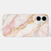 Pink Marble with Gold Veins – Elegant Design Case-Mate iPhoneケース (裏面 (横))