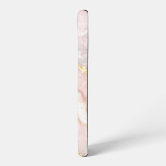 Pink Marble with Gold Veins – Elegant Design Samsung Galaxyケース (左側面)