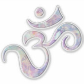 Pink Marbled Om  シール (正面)