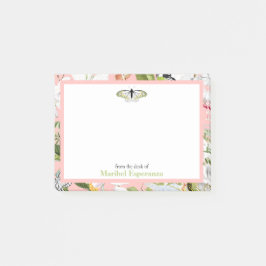 Pink Mariposa Vintage Personalized Post-it Notes ポストイット