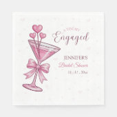 Pink Martini | A Tini Bit Engaged Bridal Shower  スタンダードランチョンナプキン (正面)