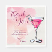 Pink Martini A Tini Bit Older Birthday Party Paper スタンダードランチョンナプキン (正面)