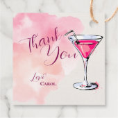 Pink Martini  Cocktail Birthday Thank You Gift フェイバータグ (裏面)
