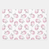 Pink Martini Cocktail Pattern Festive Holiday  ラッピングペーパーシート (正面3)