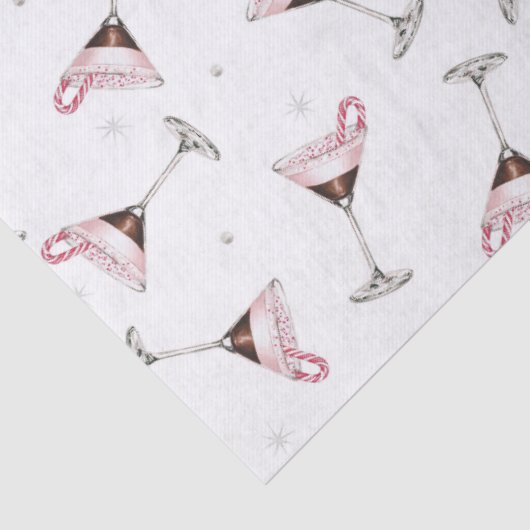 Pink Martini Cocktail Pattern Festive Holiday  薄葉紙 (詳細)
