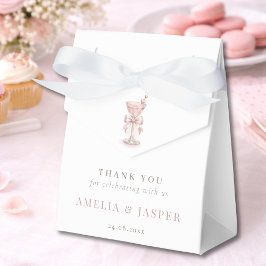 Pink Martini Coquette Bow Girl Baby Shower Party フェイバーボックス