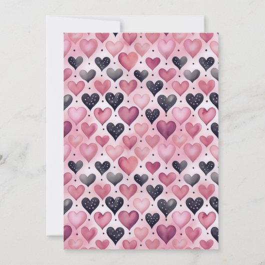 Pink Martini Coquette Bow Valantine's Day Party 招待状 (裏面)