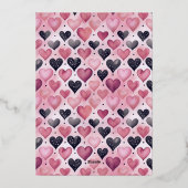 Pink Martini Coquette Bow Valantine's Day Party 箔招待状 (裏面)