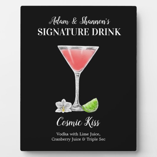 Pink Martini ・ PERSONALIZE this Signature Drink フォトプラーク (正面)