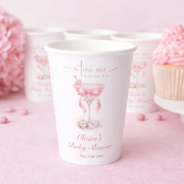 Pink Martini Theme Girl Baby Shower 紙コップ