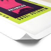 Pink Matchbox Label Collage, Vintage Ephemera ポスター (角)