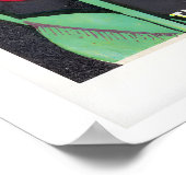 Pink Matchbox Labels Grid Print, Vintage Ephemera ポスター (角)