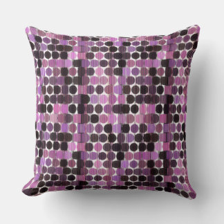 Pink, Mauve and black rose geometric クッション