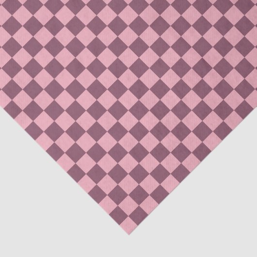 Pink Mauve Checkerboard Checkered Girly Retro Y2K 薄葉紙 (詳細)