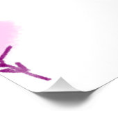 Pink mauve floral 15th birthday quinceanera name d ポスター (コーナー)