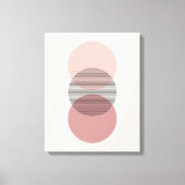 Pink & Mauve Minimalist Circle Wall Art Canvas キャンバスプリント (正面)