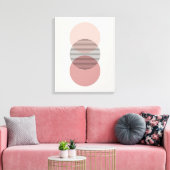 Pink & Mauve Minimalist Circle Wall Art Canvas キャンバスプリント (インサイチュ (リビング))