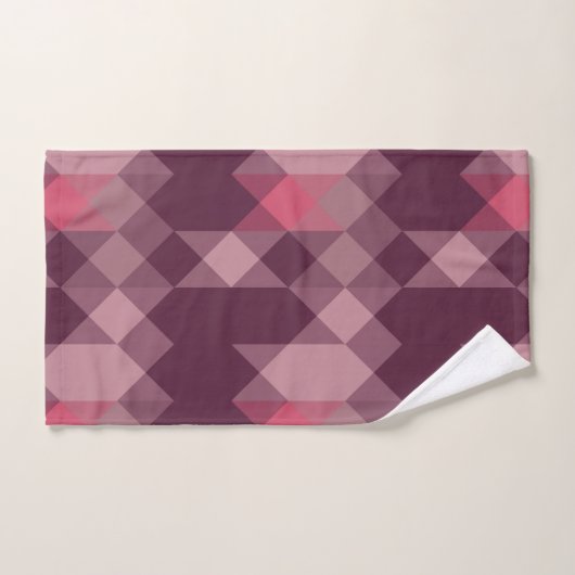 pink, mauve,  rose geometric バスタオルセット (ハンドタオル)