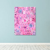 Pink Maximalist Abstract Art  キャンバスプリント (インサイチュ (ウッドフロア))